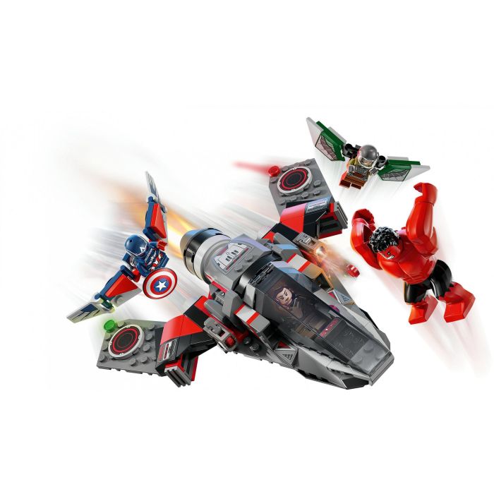 LEGO 76292 Marvel Capitán América vs Hulk Rojo Avión de Combate para Construir 3
