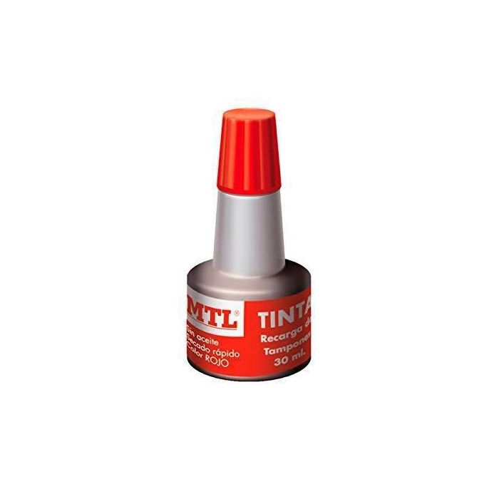 Mtl Tinta de Sellar para Recarga de Tampones 30 mL Rojo