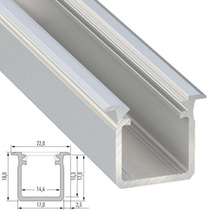 Perfíl Aluminio Tipo G 2,02M Perfíl Aluminio Tipo G 2,02M