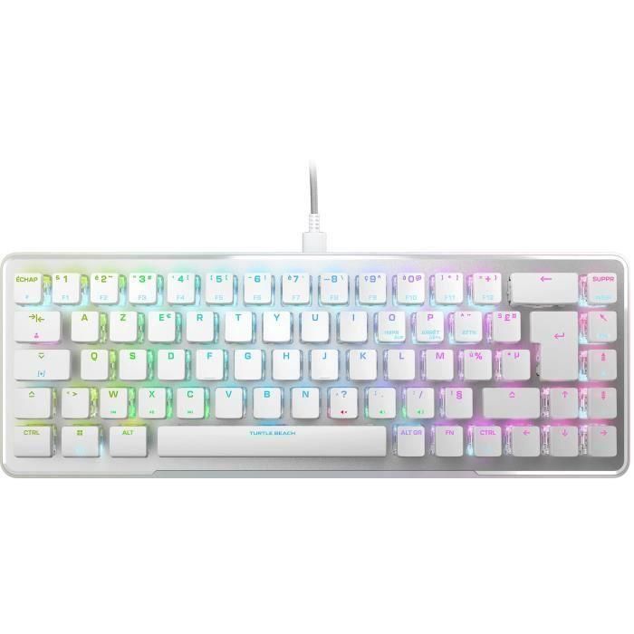 Teclado mecánico óptico inalámbrico para juegos Turtle Beach Vulcan II Mini, color blanco 3 Teclado mecánico óptico inalámbrico para juegos Turtle Beach Vulcan II Mini, color blanco 3