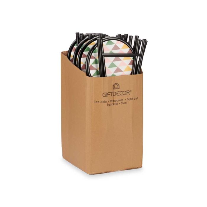 Taburete Plegable PVC Mate - Geometric Giftdecor - 30x69x7 cm - Estampado Triángulos y Negro (10 Unidades) 2 Taburete Plegable PVC Mate - Geometric Giftdecor - 30x69x7 cm - Estampado Triángulos y Negro (10 Unidades) 2