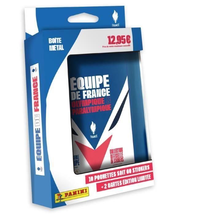 Caja metálica con 10 bolsillos + 2 tarjetas de edición limitada - PANINI - Equipo francés Juegos Olímpicos 2024 1 Caja metálica con 10 bolsillos + 2 tarjetas de edición limitada - PANINI - Equipo francés Juegos Olímpicos 2024 1