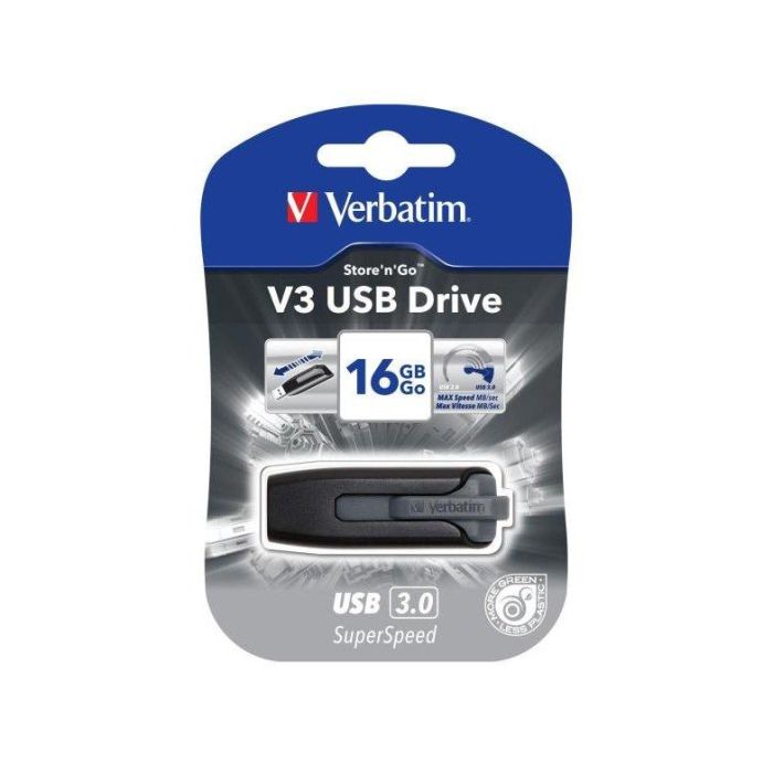 Verbatim Pendrive V3 Store ´N´ Go Super Speed 16 grb Retráctil Usb 3.2 Negro 2