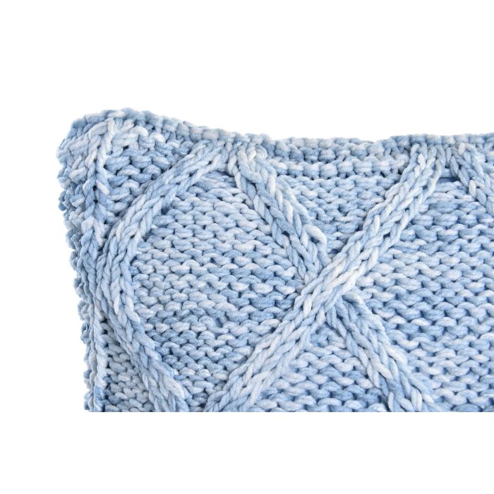 DKD Home Decor Cojín Decorativo Alpino Azul Celeste 45x45 cm de Poliéster 430g, Pack de 4 Unidades para Sofá o Cama 1 DKD Home Decor Cojín Decorativo Alpino Azul Celeste 45x45 cm de Poliéster 430g, Pack de 4 Unidades para Sofá o Cama 1