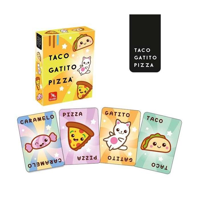 Ludilo Taco, Gatito, Pizza - Juego de Cartas Español para Niños +3 Años 2