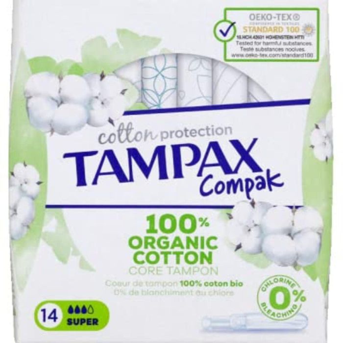 Tampax Tapón Algodón 100% Orgánico Súper 14 unidades 6
