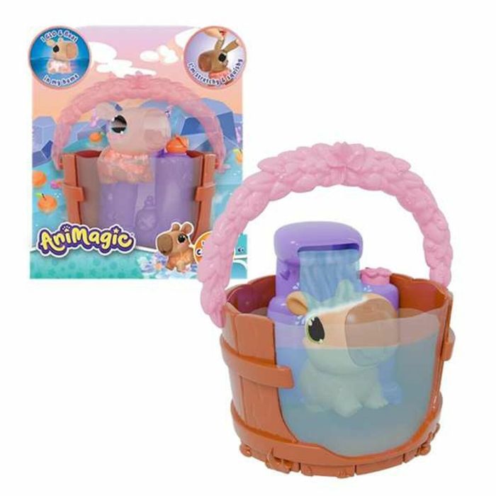 Animagic Let's Glo Mascota Capibara Spa Time - Juguete de Baño Interactivo que Flota y Brilla para Niños +3 Años 1