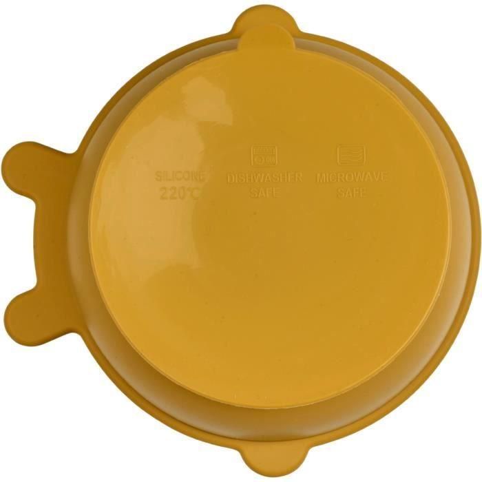 Thermobaby THE3023191605493 Ventosa de Silicona Amarillo Miel, Antideslizante e Irrompible 4