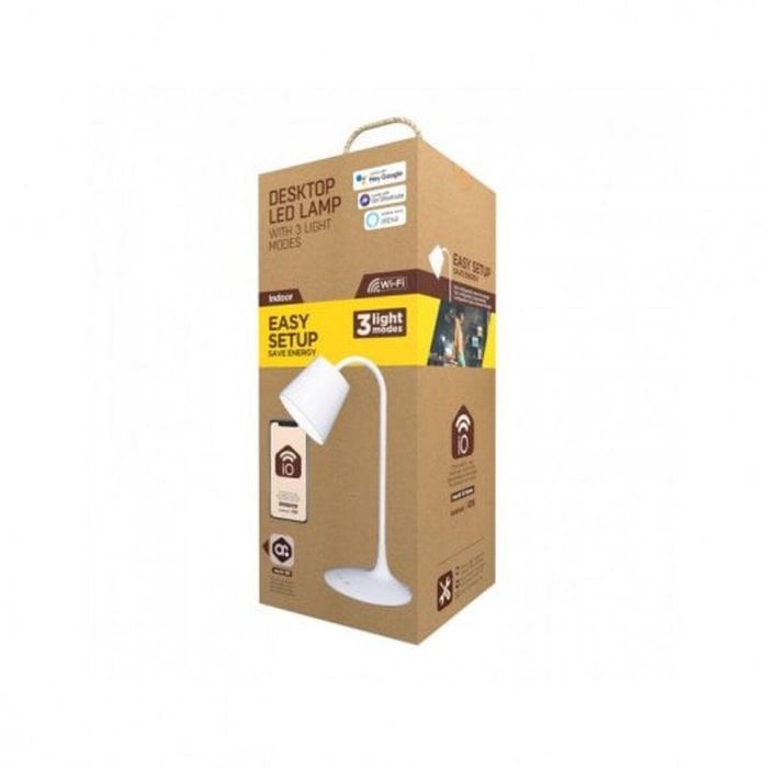 Muvit Lámpara Sobremesa Io Wifi Blancos Inteligente Regulable Control por App y Voz 5