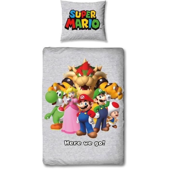 Mario Bros AAART15018 - Juego de Cama Super Mario y sus amigos - Microfibra - 1 Funda Nórdica 140x200 cm + 1 Funda Almohada 63x63 cm 0 Mario Bros AAART15018 - Juego de Cama Super Mario y sus amigos - Microfibra - 1 Funda Nórdica 140x200 cm + 1 Funda Almohada 63x63 cm 0