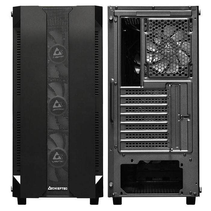 Caja Semitorre ATX/mATX Chieftec GS-01B-OP Blanco Negro 10