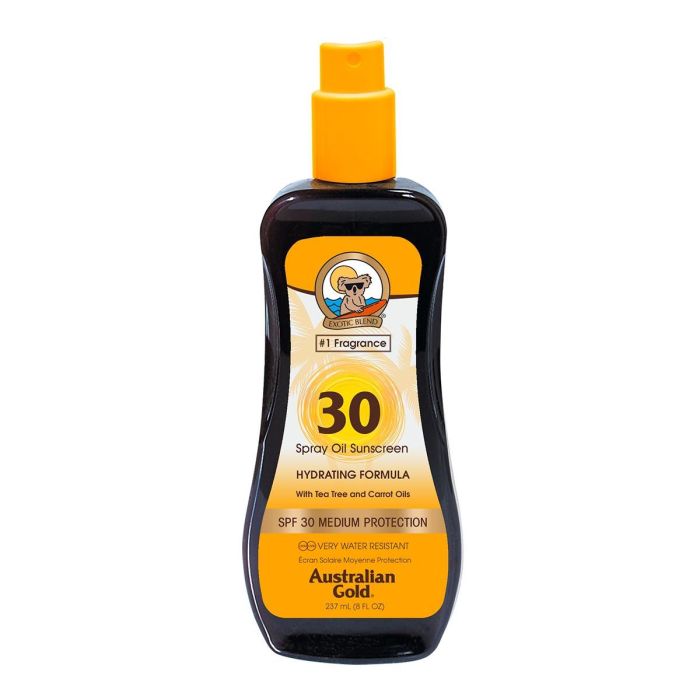 Australian Gold Sunscreen Spf30 Spray Oil Hydrating With Carrot