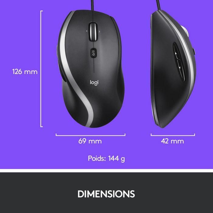 Logitech Advanced Corded Mouse M500s, USB Type-A, Black 17 Logitech Advanced Corded Mouse M500s, USB Type-A, Black 17