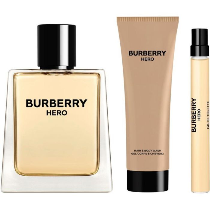 Set Burberry: Hero, Eau De Toilette, For Men, 100 ml + Hero, Eau De Toilette, For Men, 10 ml + Hero, Shower Gel, For All Skin Types, 75 ml