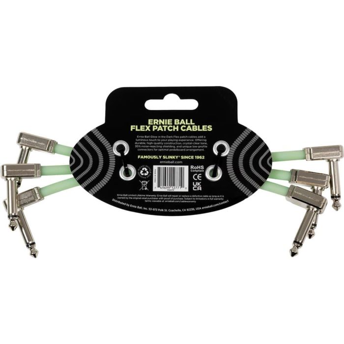 Cable Eb Interlink Flex Jack-Jack Aa 15 Cm - Phosphorescent (Pack De 3) Ernieball 1 Cable Eb Interlink Flex Jack-Jack Aa 15 Cm - Phosphorescent (Pack De 3) Ernieball 1