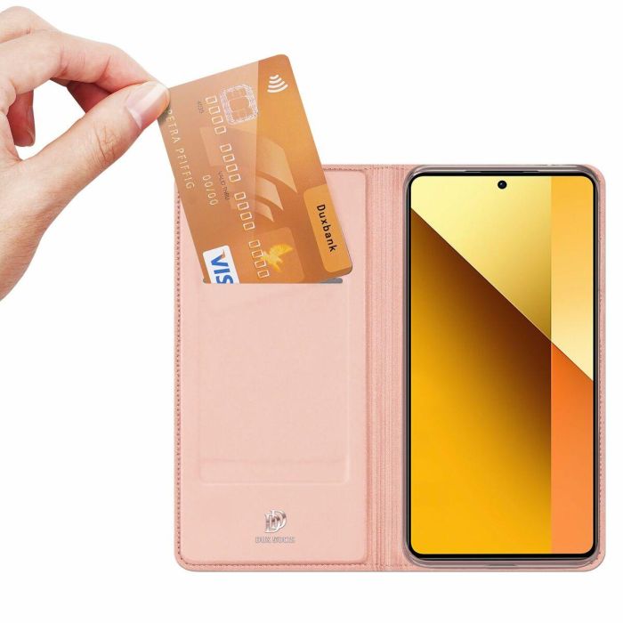 Dux Ducis Skin Pro Case With Flap And Card Slot - Xiaomi Redmi Note 13 5G - Pink 2 Dux Ducis Skin Pro Case With Flap And Card Slot - Xiaomi Redmi Note 13 5G - Pink 2