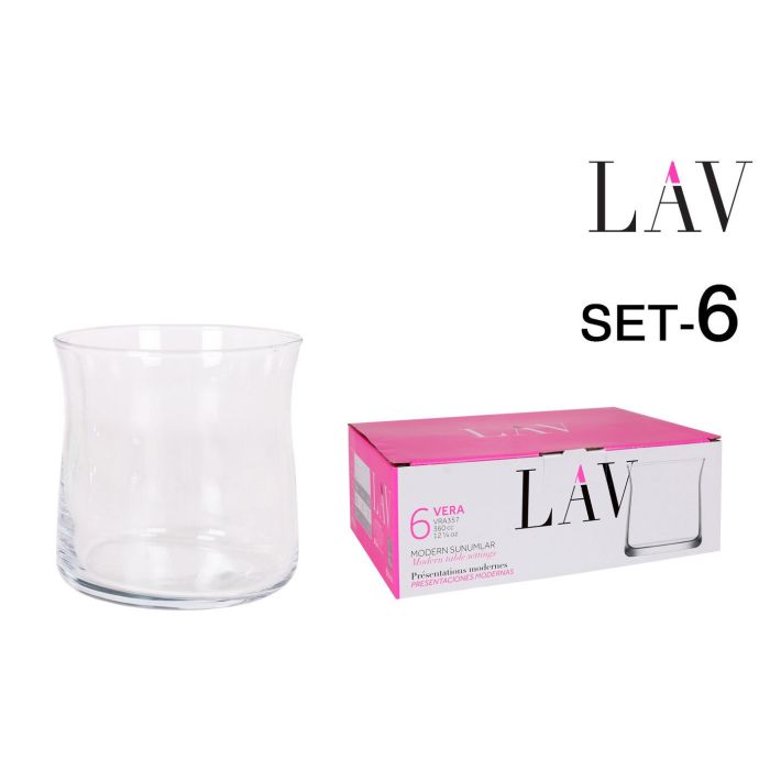 Lav Set 6 Vasos 360 cc Vera - Conjunto de Vasos (8 Cajas)