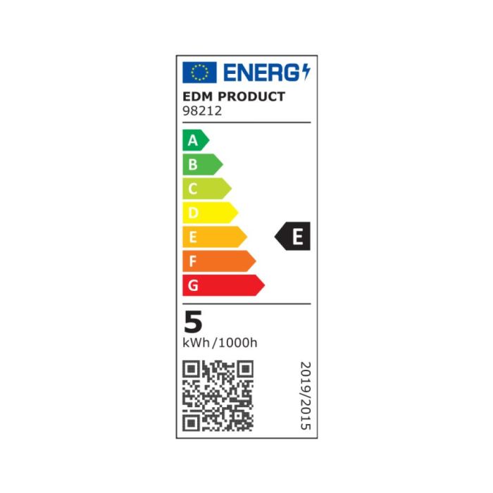 Edm Bombilla G9 LED 5W 575LM 6400K Luz Fría Cristal, 25000H, Clase E, Ángulo 270° 1