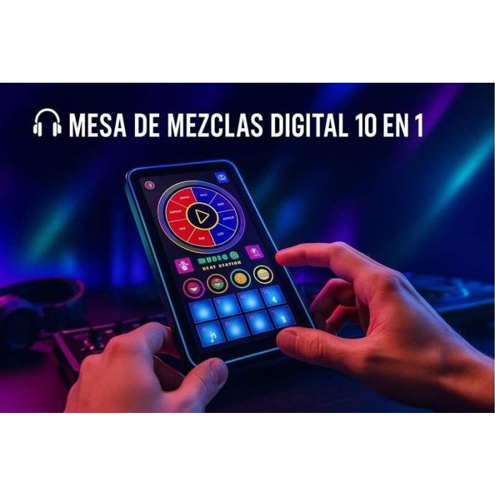 iDance Mini Mesa de Mezclas Tablet Portátil 2,2x24,5x14 cm 4 iDance Mini Mesa de Mezclas Tablet Portátil 2,2x24,5x14 cm 4