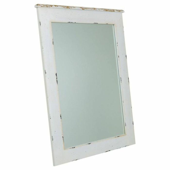 Espejo de pared Alexandra House Living Blanco 3 x 90 x 70 cm Rectangular 3