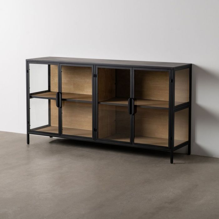 Vitrina Negro Natural 150 x 38 x 80 cm