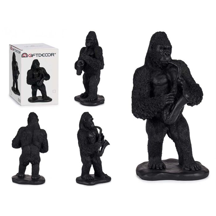 Giftdecor Gorila Saxo Negro - Figura de Resina, 15x38x22 cm (3 Unidades) Giftdecor Gorila Saxo Negro - Figura de Resina, 15x38x22 cm (3 Unidades)