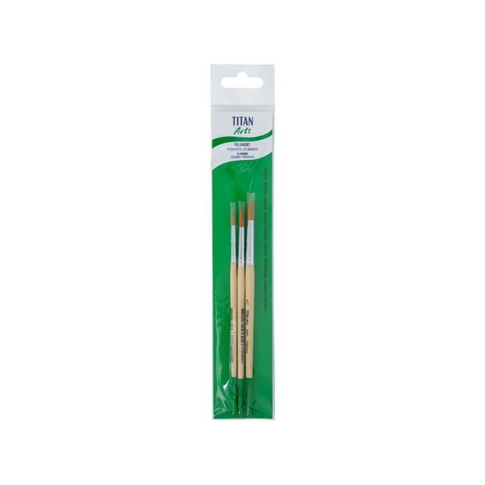 Titan Arts Set De Pinceles 258-4-6-8 Blíster 3 Ud