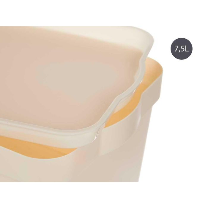 Caja Plastico Con Tapa 7,5L Crema Kipit 21X14CM (12 Unidades) 3 Caja Plastico Con Tapa 7,5L Crema Kipit 21X14CM (12 Unidades) 3