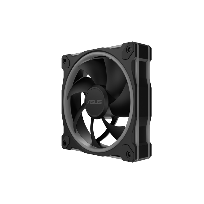 Asus MR120 Fan ARGB Black 3in1 Ventilador para Carcasa de Ordenador, 12 cm, Negro