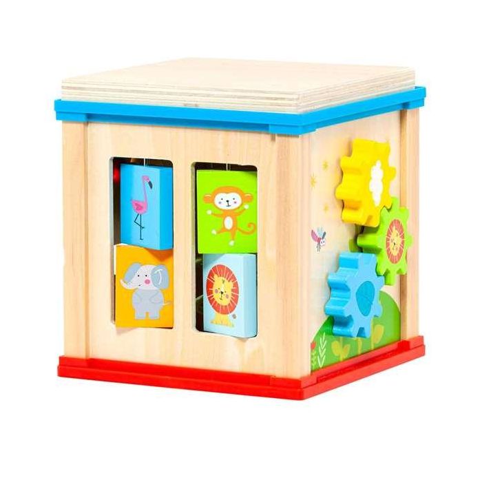 Cubo de actividades de madera. 19x17x17 cm 10 Cubo de actividades de madera. 19x17x17 cm 10