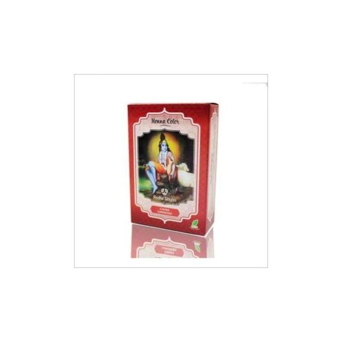 RADHE SHYAM Henna Polvo Tinte Natural Pelo Caoba Luminoso 100g