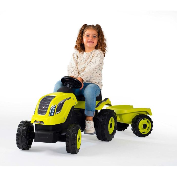 Smoby Farmer XL Pedal Tractor + Trailer - Verde 1 Smoby Farmer XL Pedal Tractor + Trailer - Verde 1