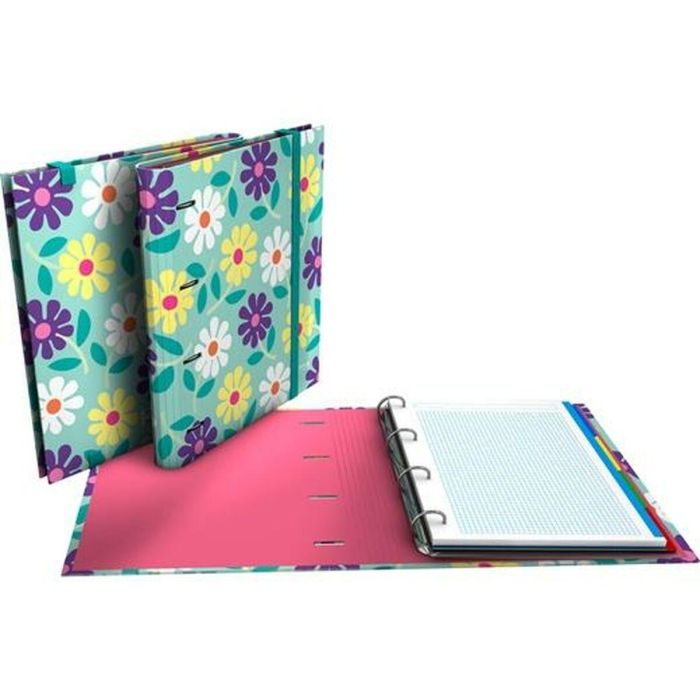 Carpeta de anillas Grafoplas Carpebook Flowers Verde A4 (2 Unidades) 1 Carpeta de anillas Grafoplas Carpebook Flowers Verde A4 (2 Unidades) 1