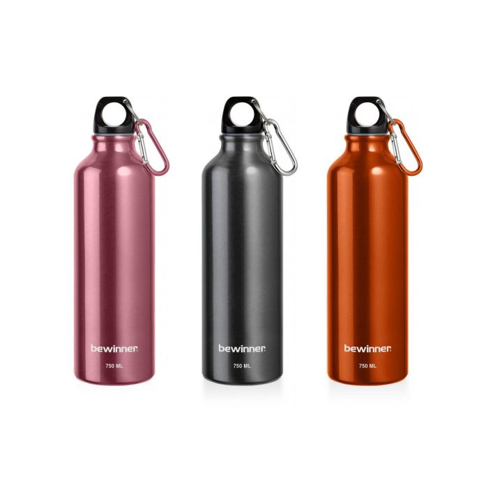 Bewinner Botella Sport de Aluminio 750 ml con Dimensiones 7 x 25 cm - Ideal para Deporte (12 Unidades) 2