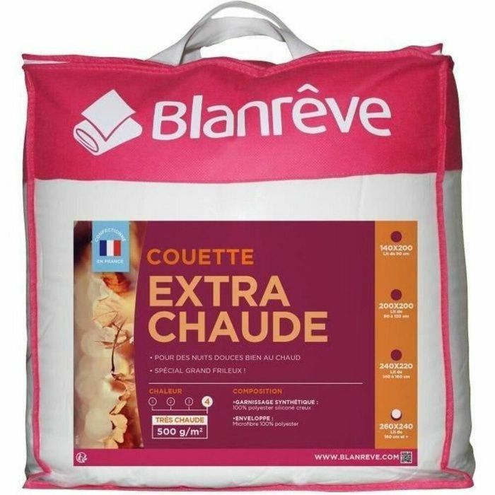 Blanreve Edredón de microfibra extra cálido, relleno fibra silicona 500g/m², 240x260 cm, Blanco 1 Blanreve Edredón de microfibra extra cálido, relleno fibra silicona 500g/m², 240x260 cm, Blanco 1