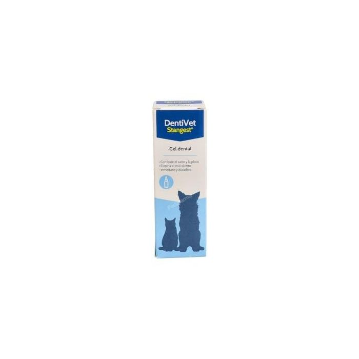 Stangest Dentivet Gel Dental para Perros y Gatos 50 mL con Microplata y Extracto de Pomelo - Cuidado Bucodental Natural