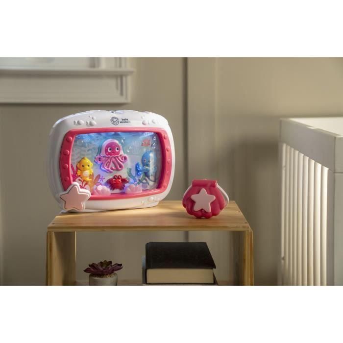 Baby Einstein BAB0074451174283 Luz de Noche para Bebé Sueños Marinos Rosas, 25 min de luz, sonido, música y océano, con control remoto 1 Baby Einstein BAB0074451174283 Luz de Noche para Bebé Sueños Marinos Rosas, 25 min de luz, sonido, música y océano, con control remoto 1