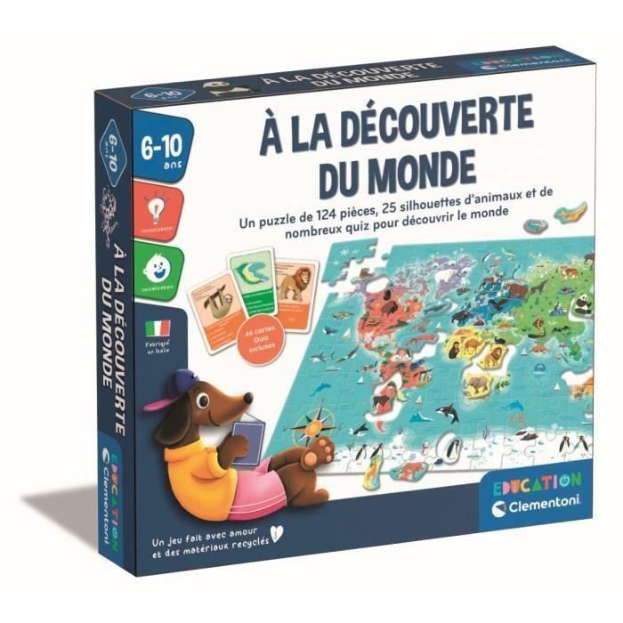 Clementoni CLE8005125528004 - Puzzle para descubrir el mundo con actividades, desafíos y juego de investigación - Edad: +6 años
