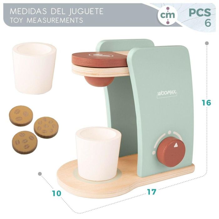 Cafetera de juguete Woomax 6 Piezas (6 Unidades) 3 Cafetera de juguete Woomax 6 Piezas (6 Unidades) 3