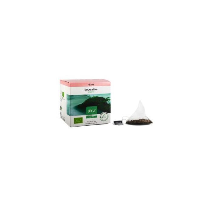 ALMA HOME Tisana Depurativa Infusión de Plantas y Frutos. 15 Pirámides Eco Vegan