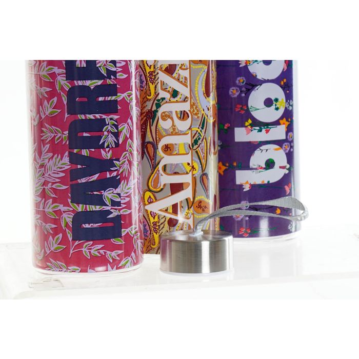 DKD Home Decor Botella de Agua 550ml Borosilicato Inox Cierre Hermético Apta Lavavajillas Microondas Multicolor Surtidas 6 Unidades 1 DKD Home Decor Botella de Agua 550ml Borosilicato Inox Cierre Hermético Apta Lavavajillas Microondas Multicolor Surtidas 6 Unidades 1