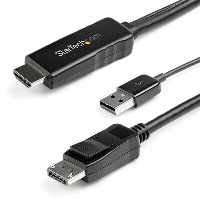 Adaptador DisplayPort a HDMI Startech HD2DPMM3M 3 m Negro Adaptador DisplayPort a HDMI Startech HD2DPMM3M 3 m Negro