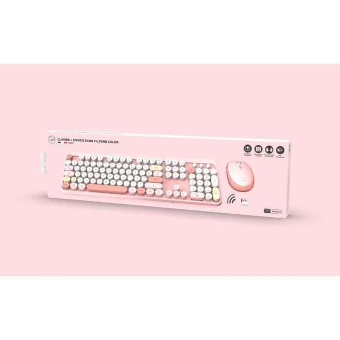 Mobility Lab MOB3700527313894 Combo Teclado + Mouse Inalámbrico Pure Color Rosa Diseño Ergonómico Escritura Discreta 1 Mobility Lab MOB3700527313894 Combo Teclado + Mouse Inalámbrico Pure Color Rosa Diseño Ergonómico Escritura Discreta 1
