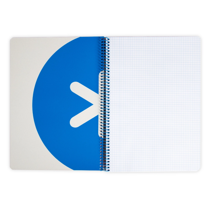 Antartik Cuaderno espiral A4 tapa dura 80 hojas 90gr cuadro 4mm con margen color rosa fluor 3