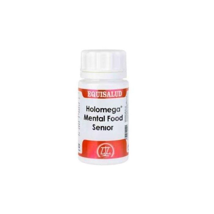 Holomega Mental Food Senior: Mejora Cognitiva con Zinc, 50 Cápsulas. Soporte para la Función Cerebral y la Visión Normal.