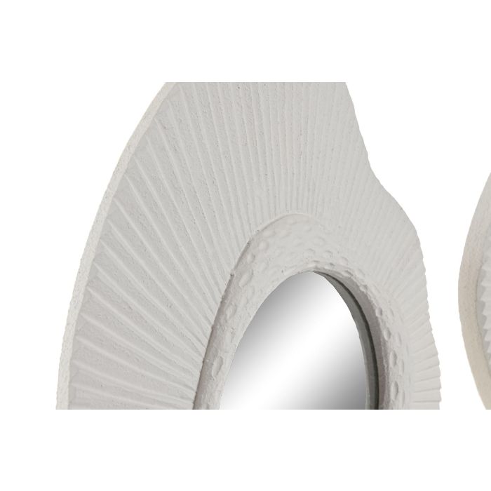Espejo Scandi DKD Home Decor Blanco 2 x 30.5 x 35 cm (6 Unidades) 1