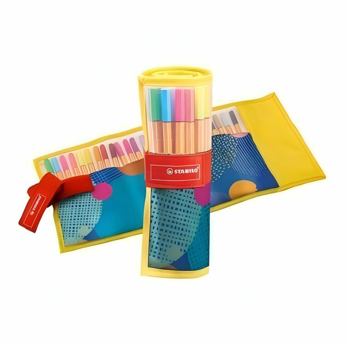 Set de Rotuladores Stabilo Point 88 Multicolor Enrollable Estuche enrollable (5 Unidades) 1