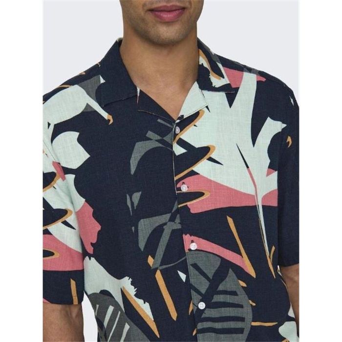 Camisa Only & Sons Onsbertil Reg Azul marino