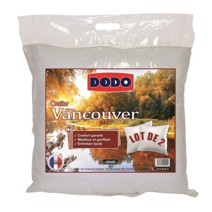 DODO Set de 2 almohadas VANCOUVER 60x60cm DODO Set de 2 almohadas VANCOUVER 60x60cm
