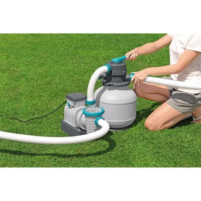 Bestway BES6941607361375 Bomba de filtración de arena para piscinas de hasta 54 m³, 8.327 L/h, con prefiltro 3 Bestway BES6941607361375 Bomba de filtración de arena para piscinas de hasta 54 m³, 8.327 L/h, con prefiltro 3
